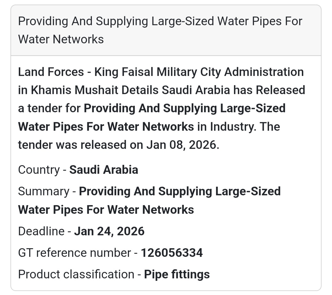 🚰 Large-Sized Water Pipes for Water Networks