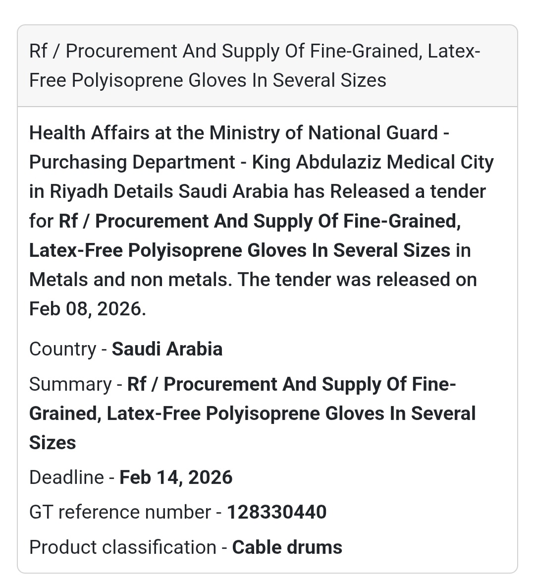 🧤 Latex-Free Polyisoprene Gloves (Multiple Sizes)