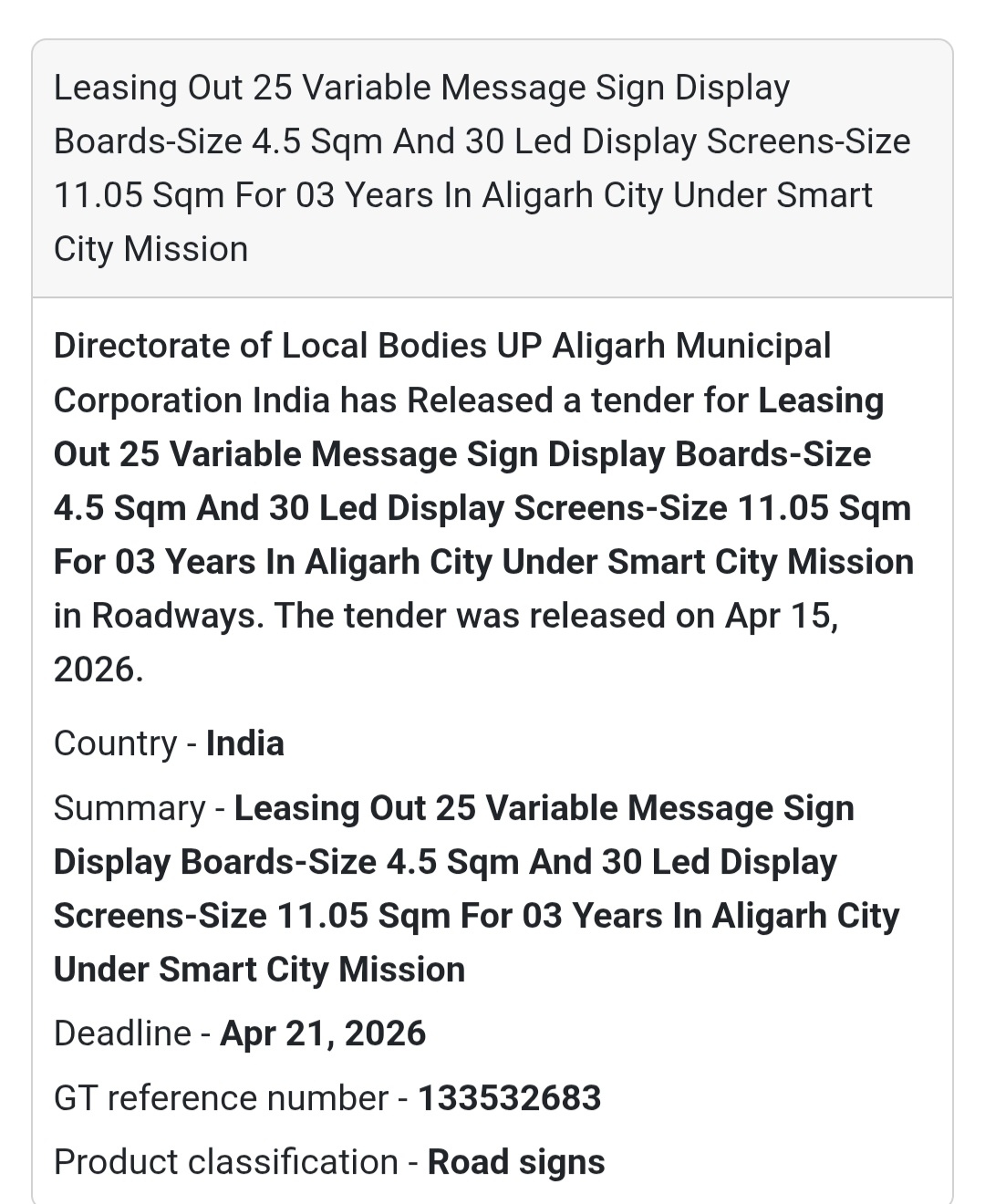 📺 LED Display Boards Leasing – Aligarh Smart City