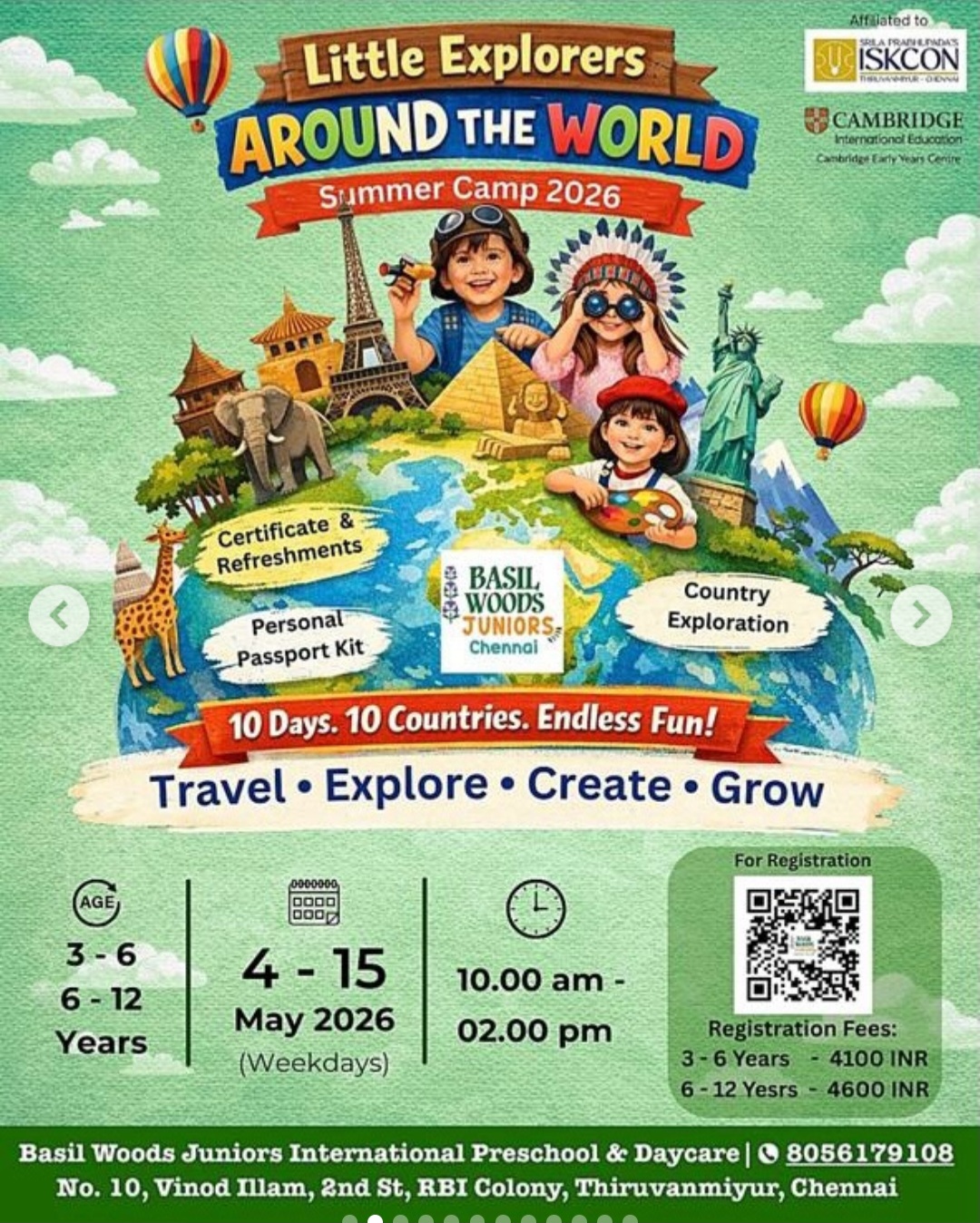 ✈️ Little Explorers – Around the World Camp 2026 🌎