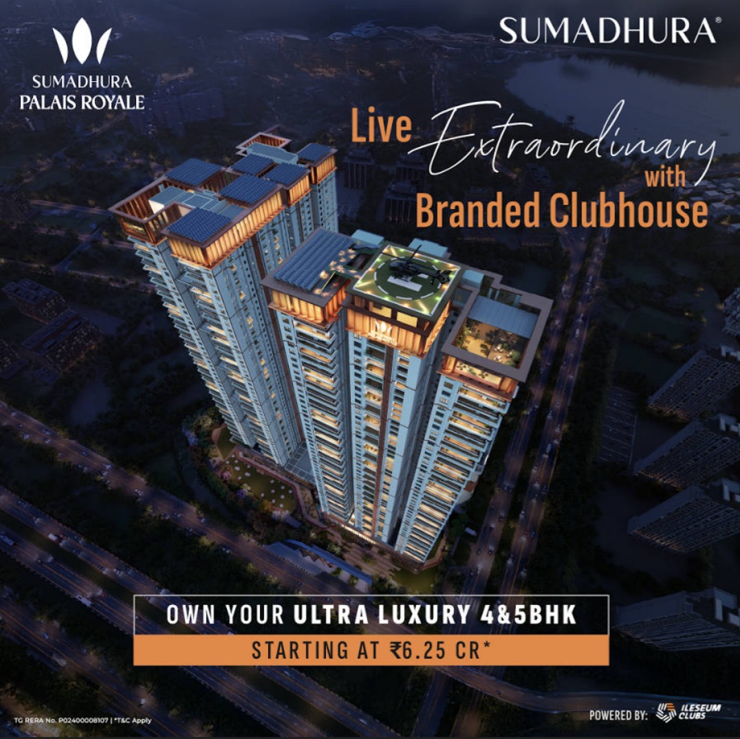 🏙️ Live Extraordinary at Sumadhura Palais Royale – Hyderabad’s Crown of Luxury ✨