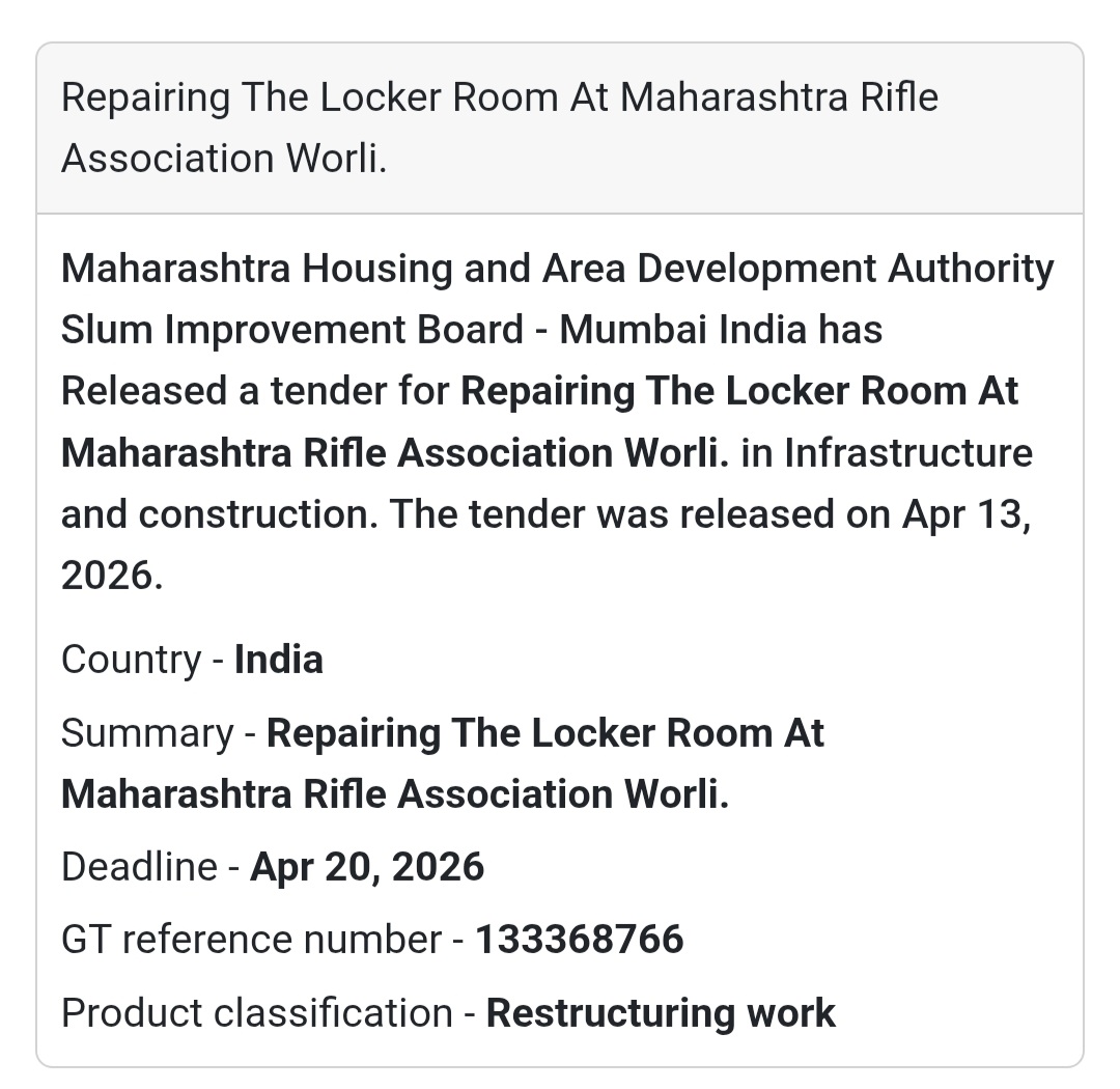 🏢 Locker Room Repair Work (Mumbai)