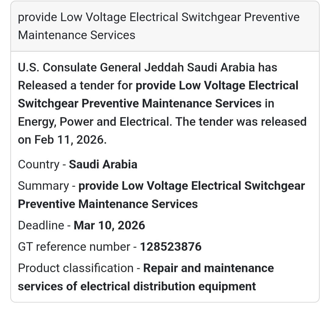 ⚡ Low Voltage Electrical Switchgear Maintenance