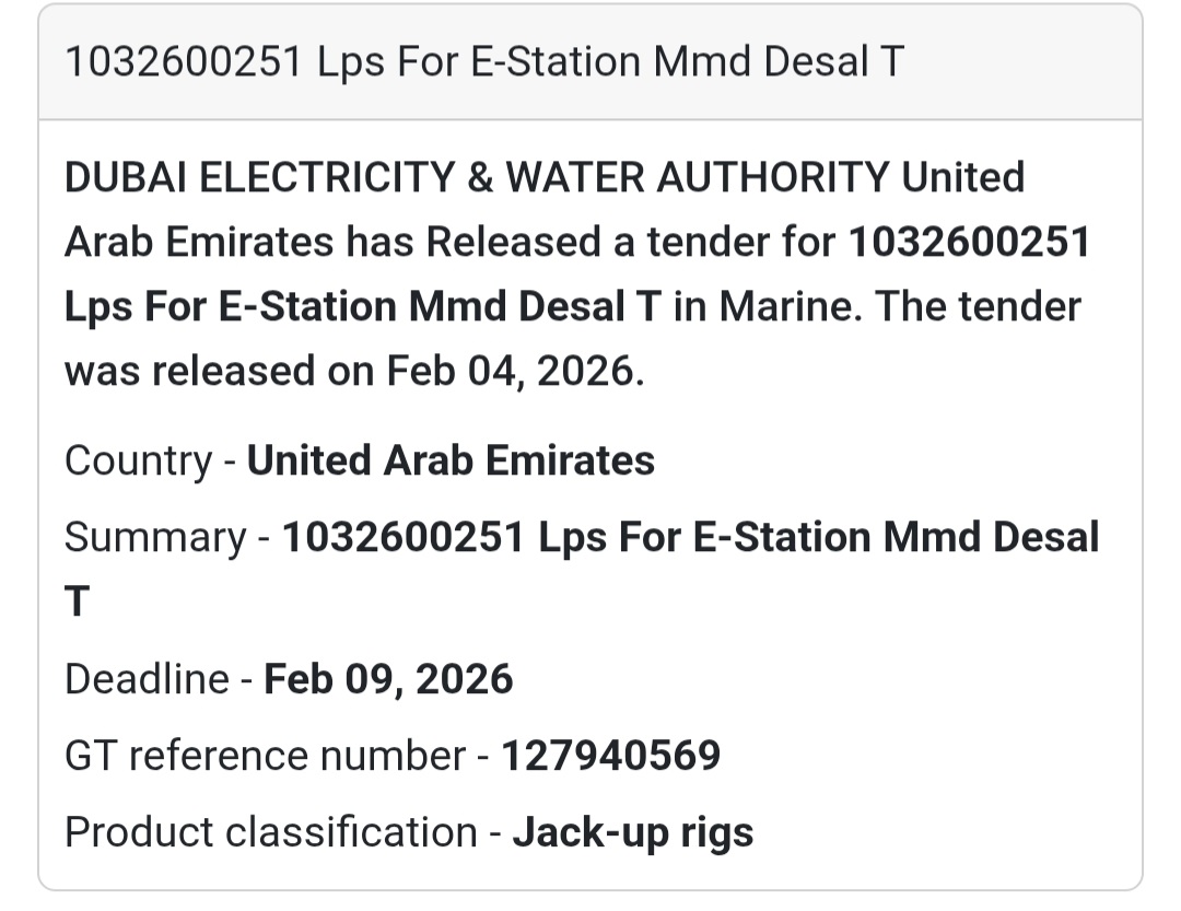 ⚓ LPS for E-Station MMD Desalination