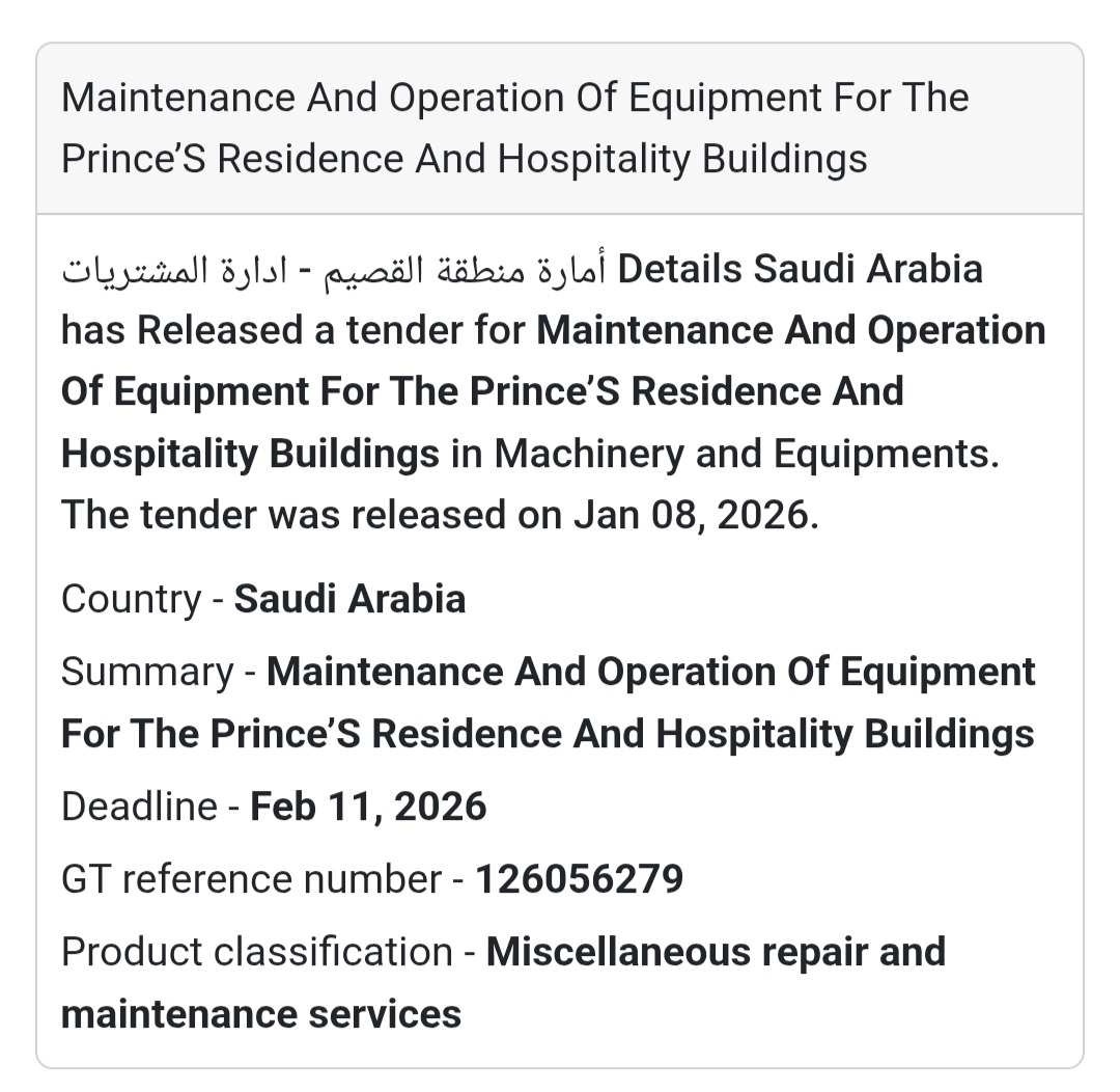 🏢 Maintenance & Operation – Prince’s Residence