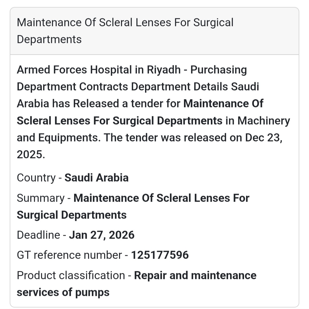 🔧 Maintenance Services Tender – Saudi Arabia 🇸🇦