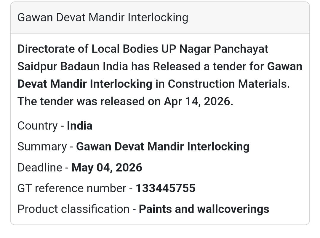 🧱 Mandir Interlocking Work – Badaun
