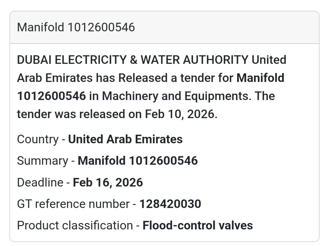 🔧 Manifold Supply – UAE