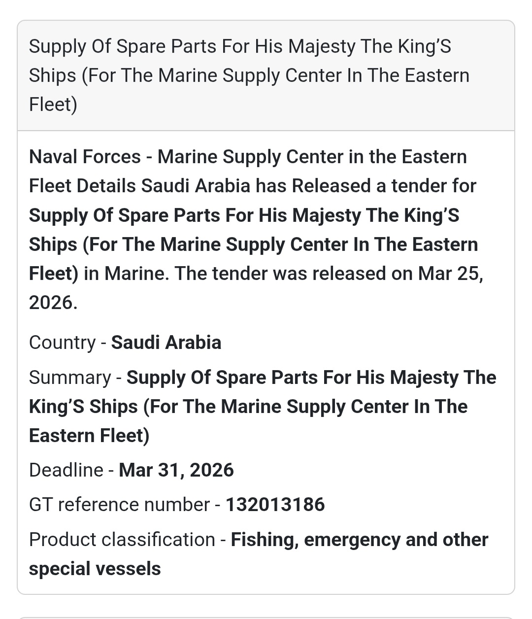 🚤 Marine Equipment Supply
