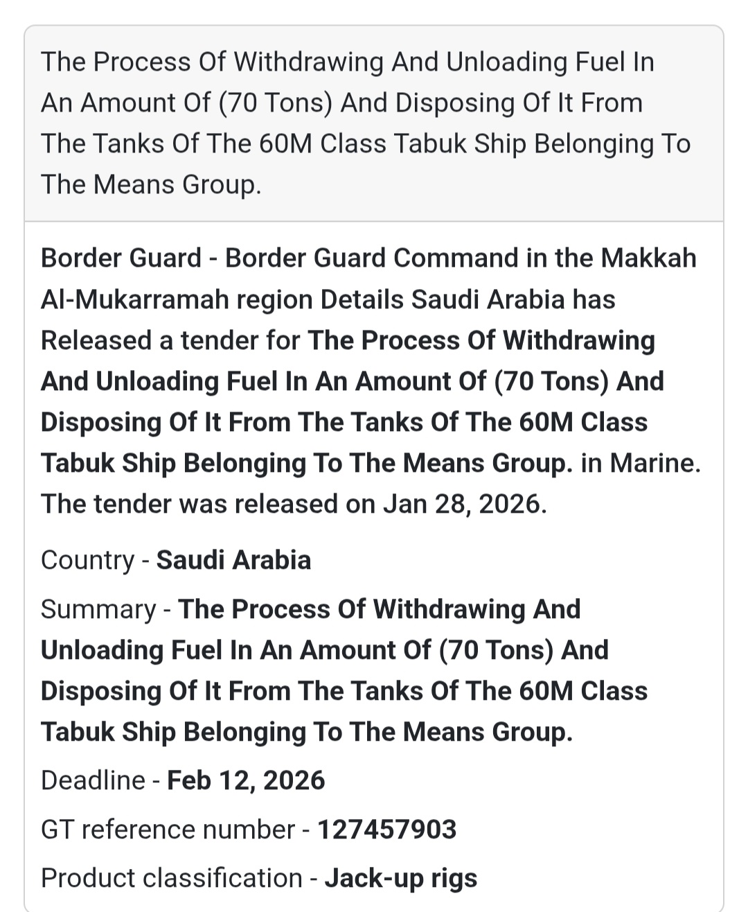 ⛴️ Marine Fuel Handling Services | Makkah