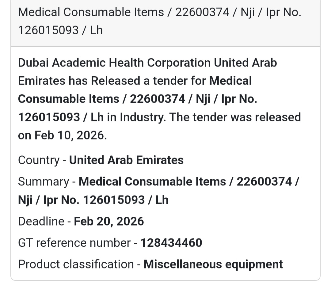 🏥 Medical Consumable Items – LH