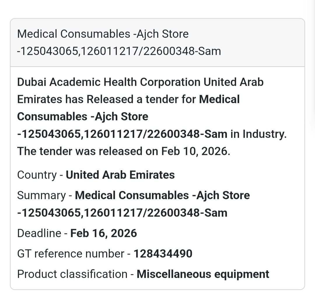 🏥 Medical Consumables – Ajch Store (Ref 22600348)