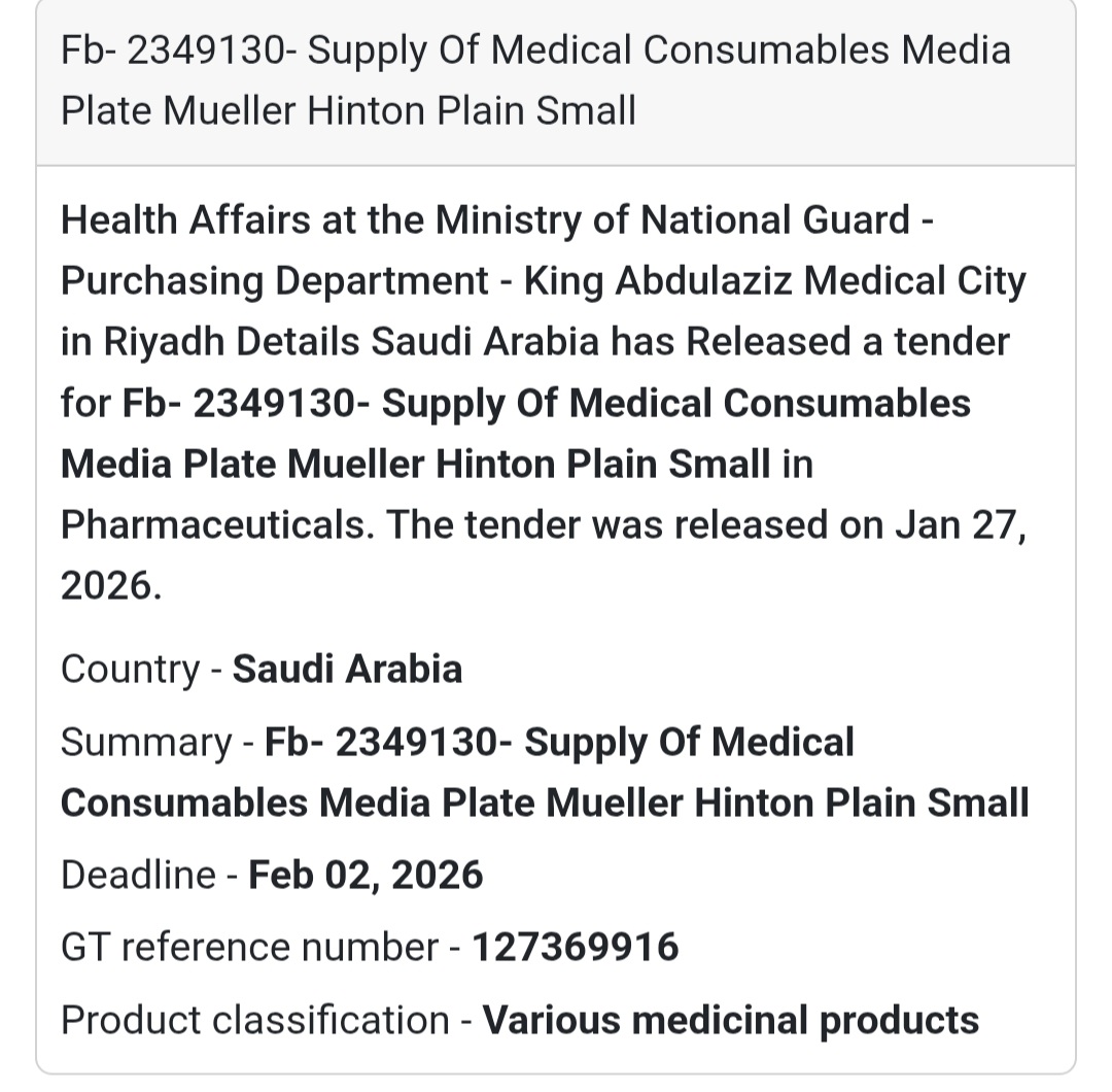 🧫 Medical Consumables – Media Plate Mueller Hinton