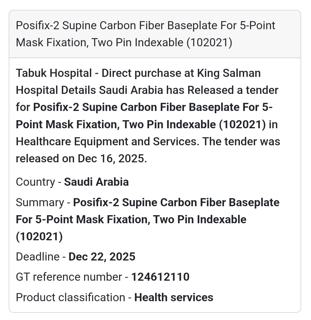 🔔 Medical Equipment Tender | Saudi Arabia 🇸🇦