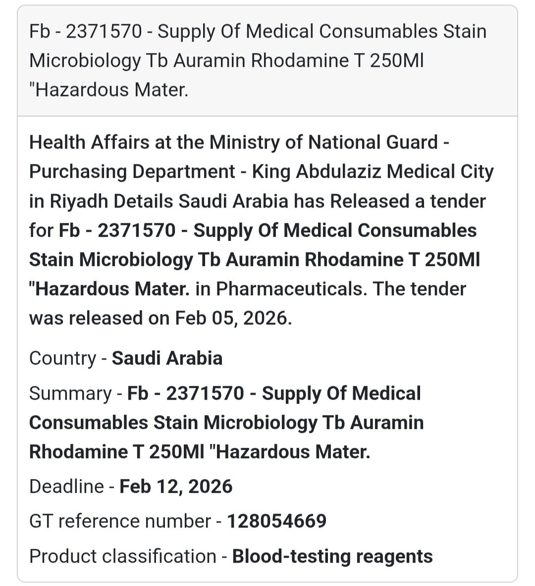 🧫 Medical Laboratory Consumables