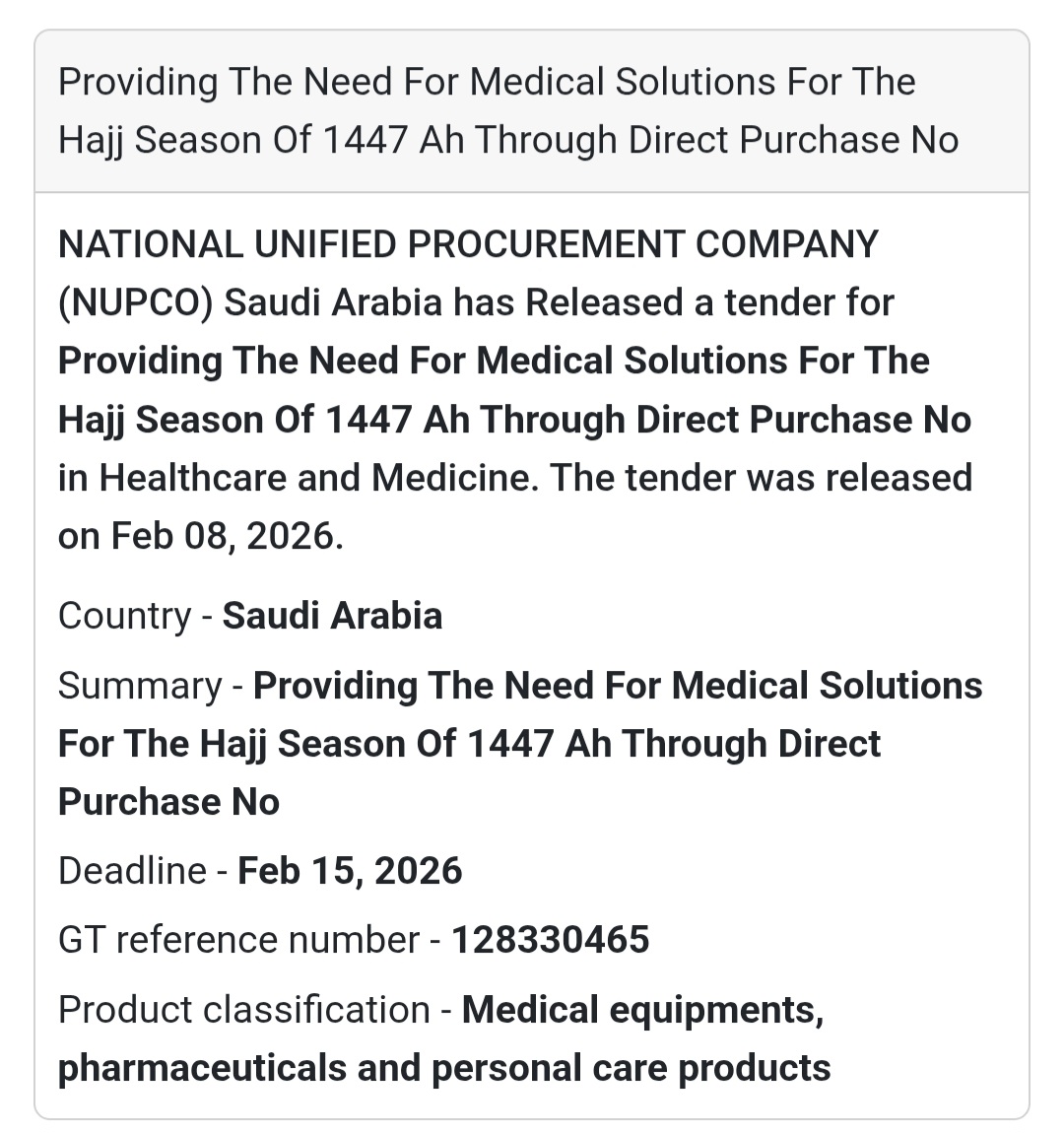 🕋 Medical Solutions for Hajj Season 1447 AH