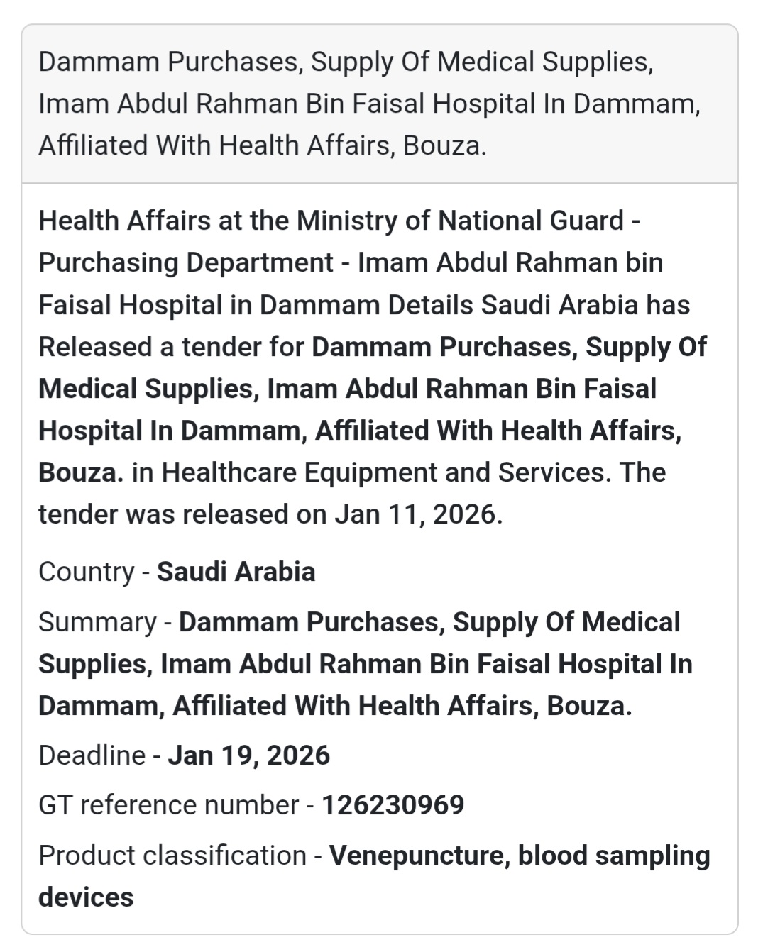 🏥 MEDICAL SUPPLIES – DAMMAM