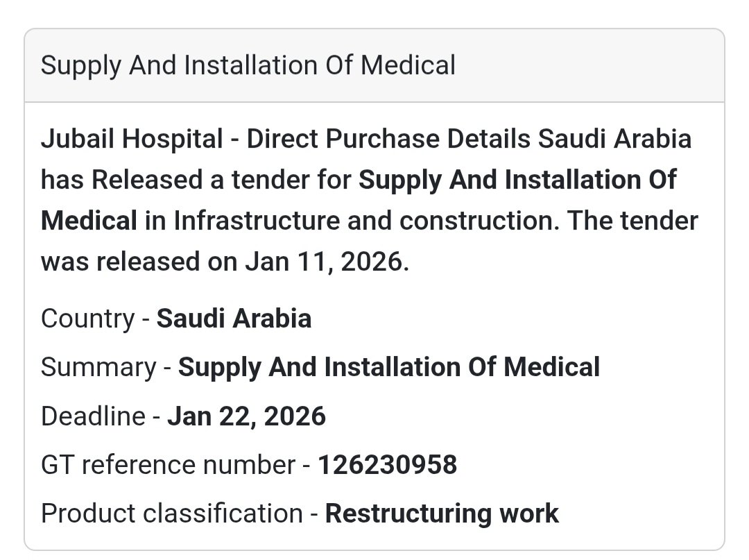MEDICAL SUPPLY & INSTALLATION