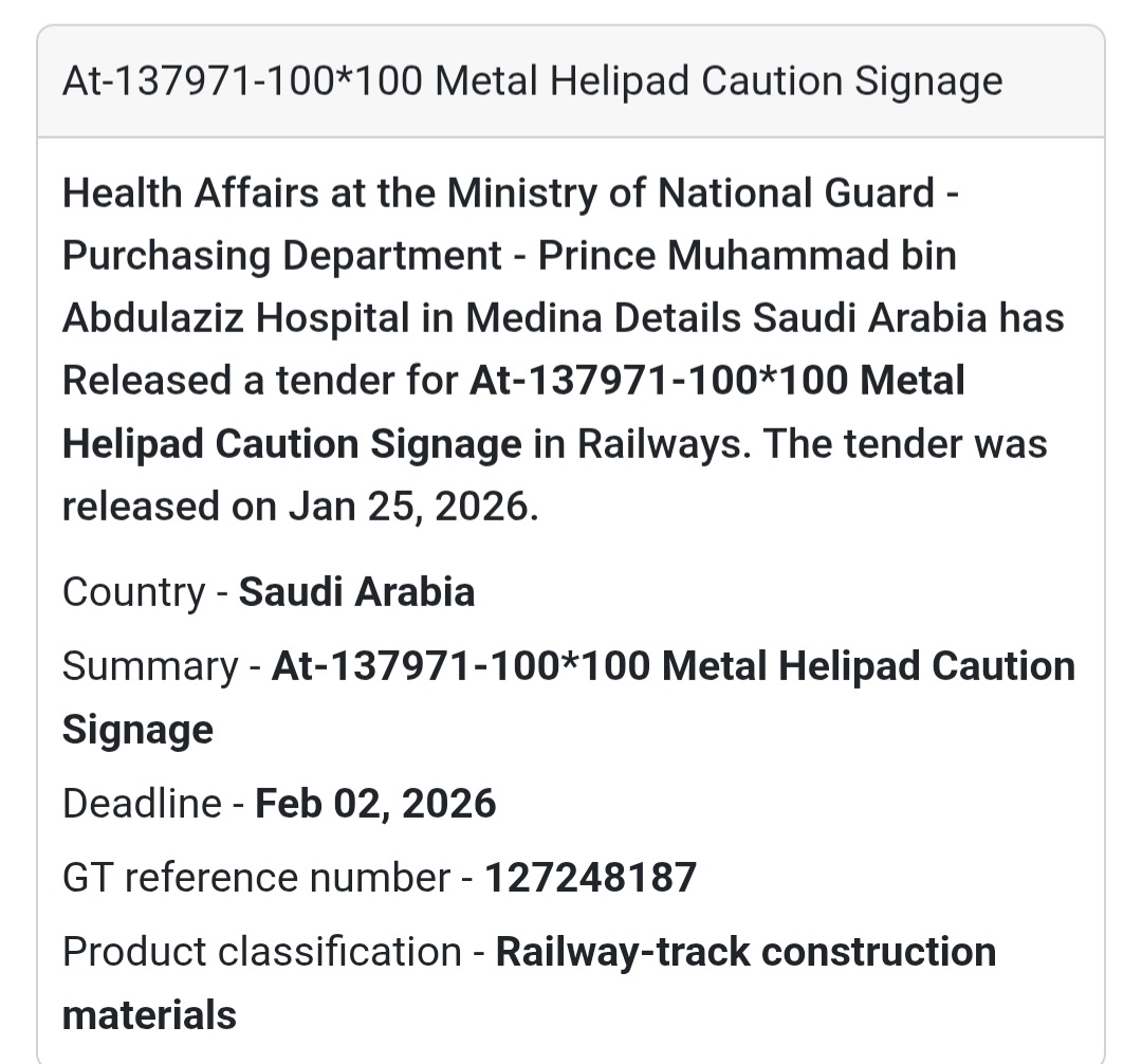 🚧 Metal Helipad Caution Signage (100×100)