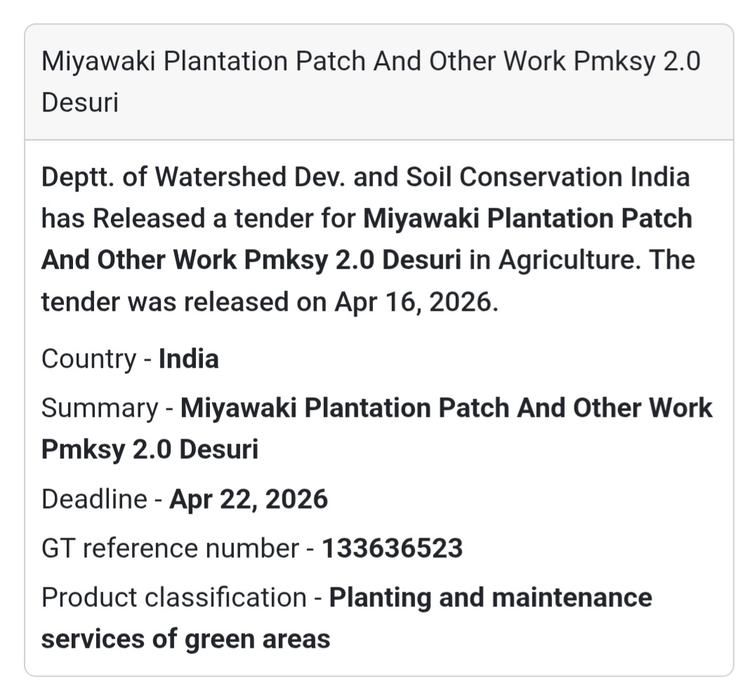 🌳 Miyawaki Plantation Work – Desuri