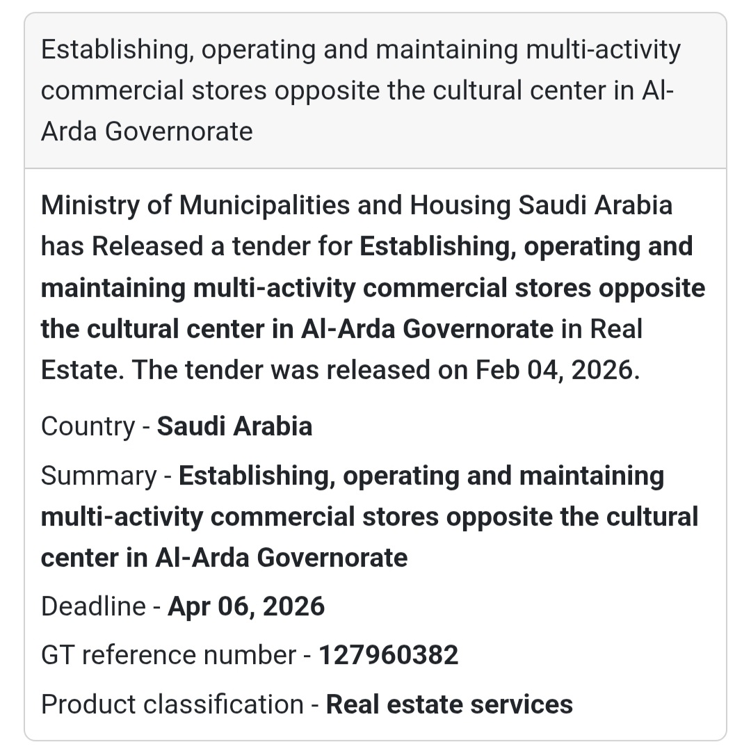 🏬 Multi-Activity Commercial Stores – Opposite Cultural Center
