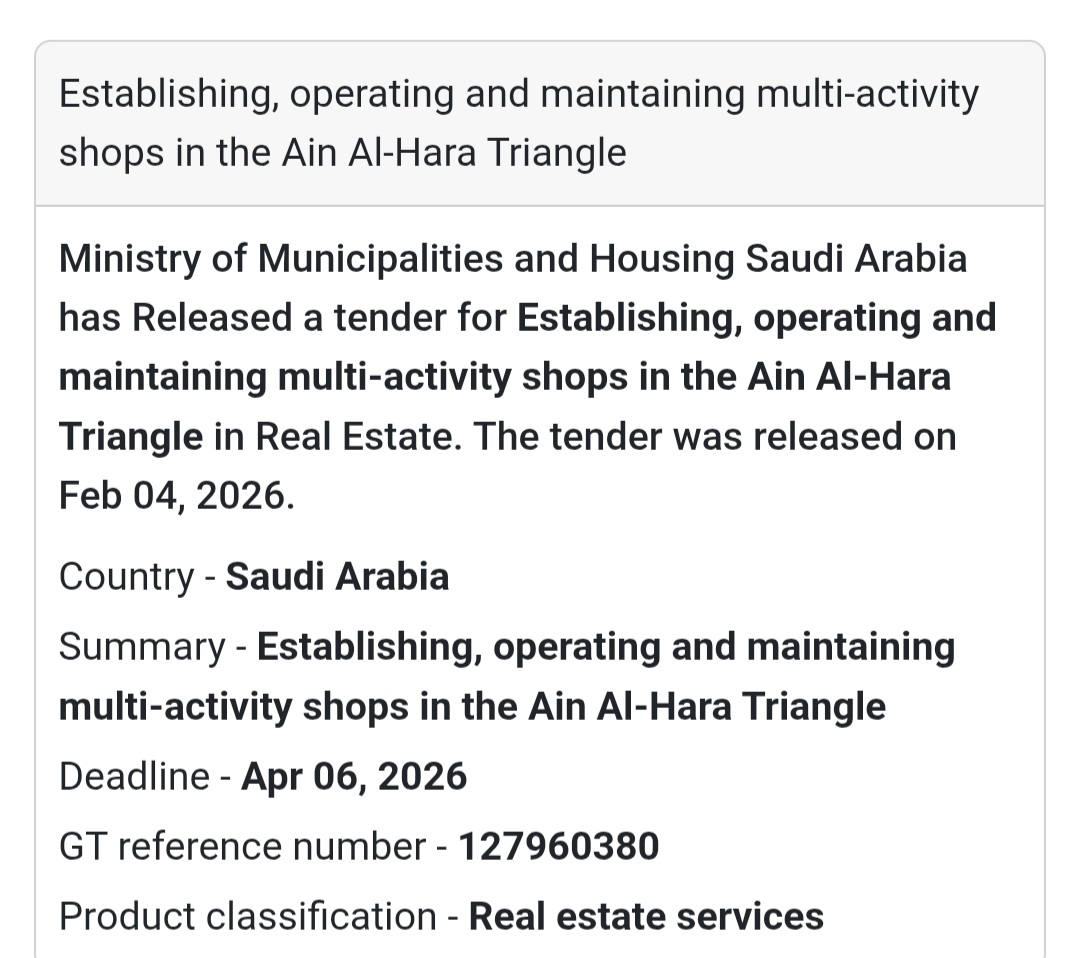 🏬 Multi-Activity Shops – Ain Al-Hara Triangle