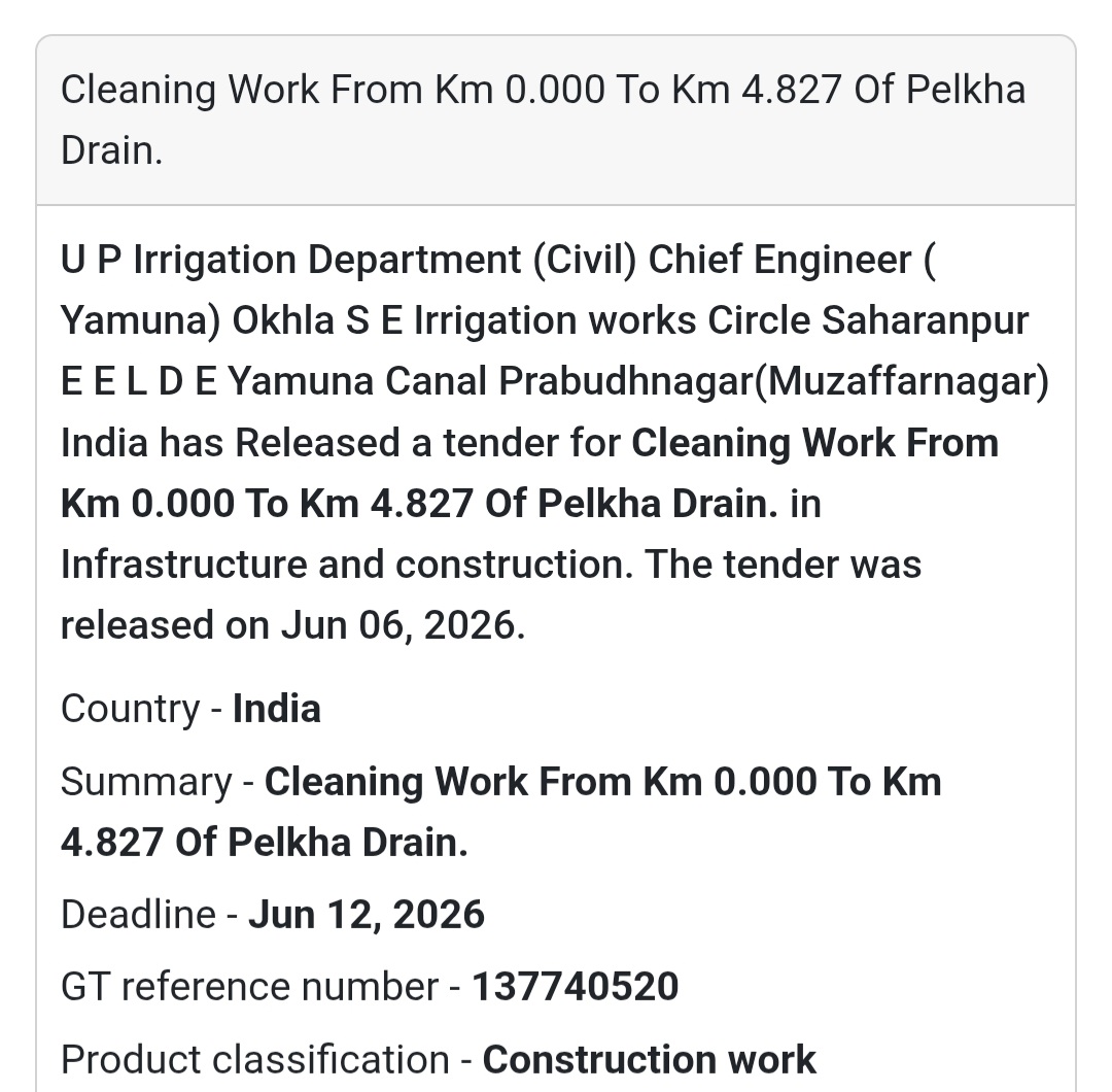 🌊 Muzaffarnagar, Uttar Pradesh | Cleaning of Pelkha Drain