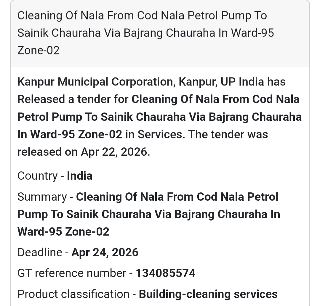 🧹 Nala Cleaning Work – Kanpur (Ward 95)