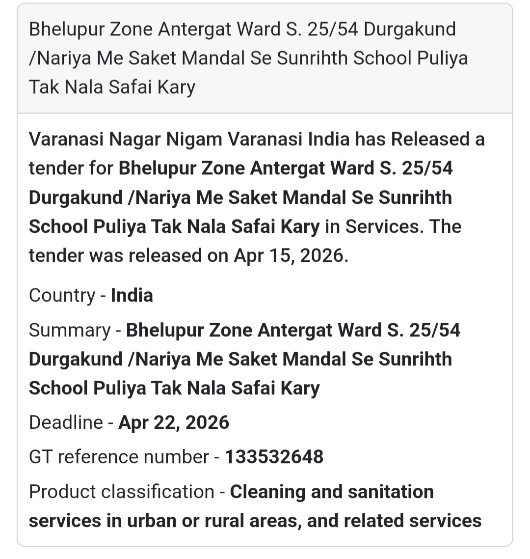 🚧 Nala Cleaning Work – Varanasi (Bhelupur Zone)