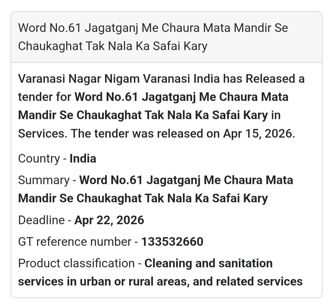 🚧 Nala Cleaning Work – Varanasi (Ward 61)