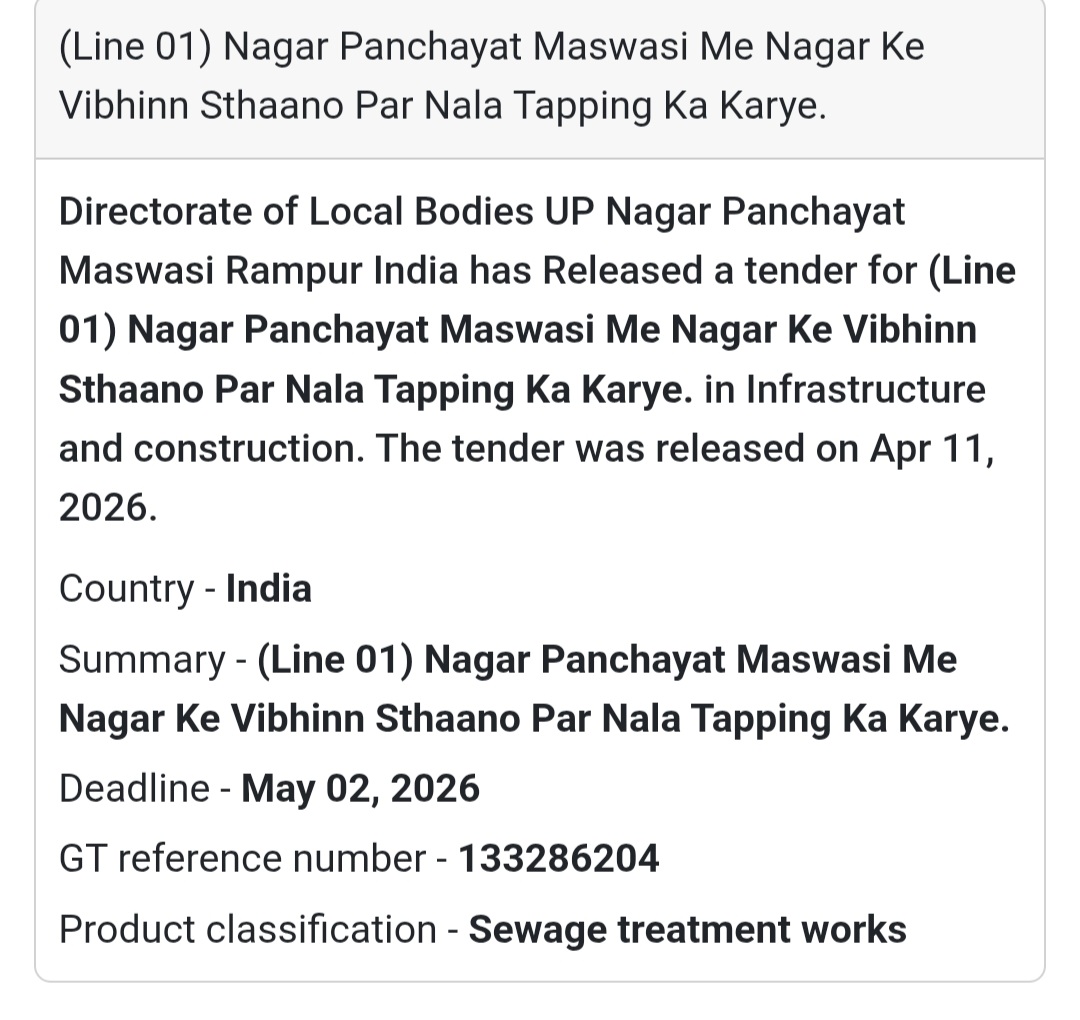 🚰 NALA TAPPING WORK – RAMPUR