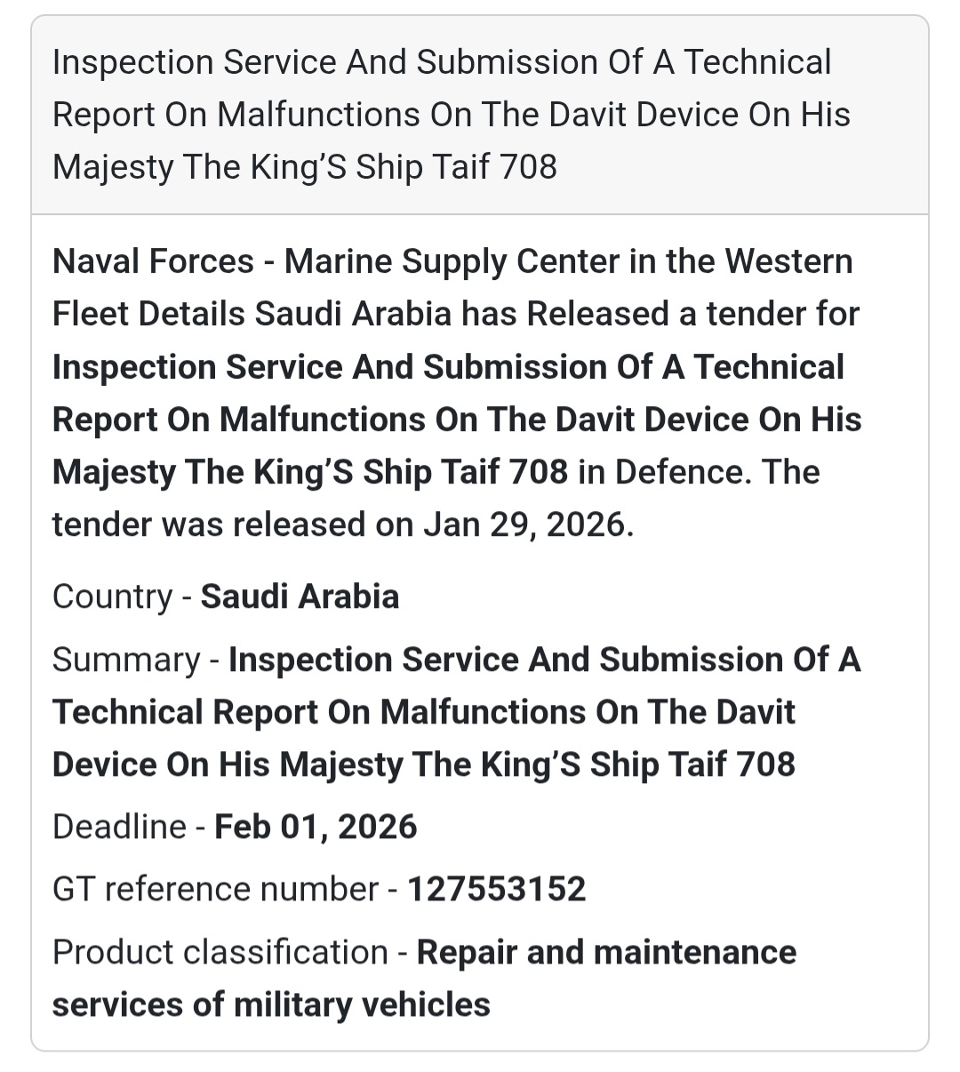 ⚓ Naval Inspection Services