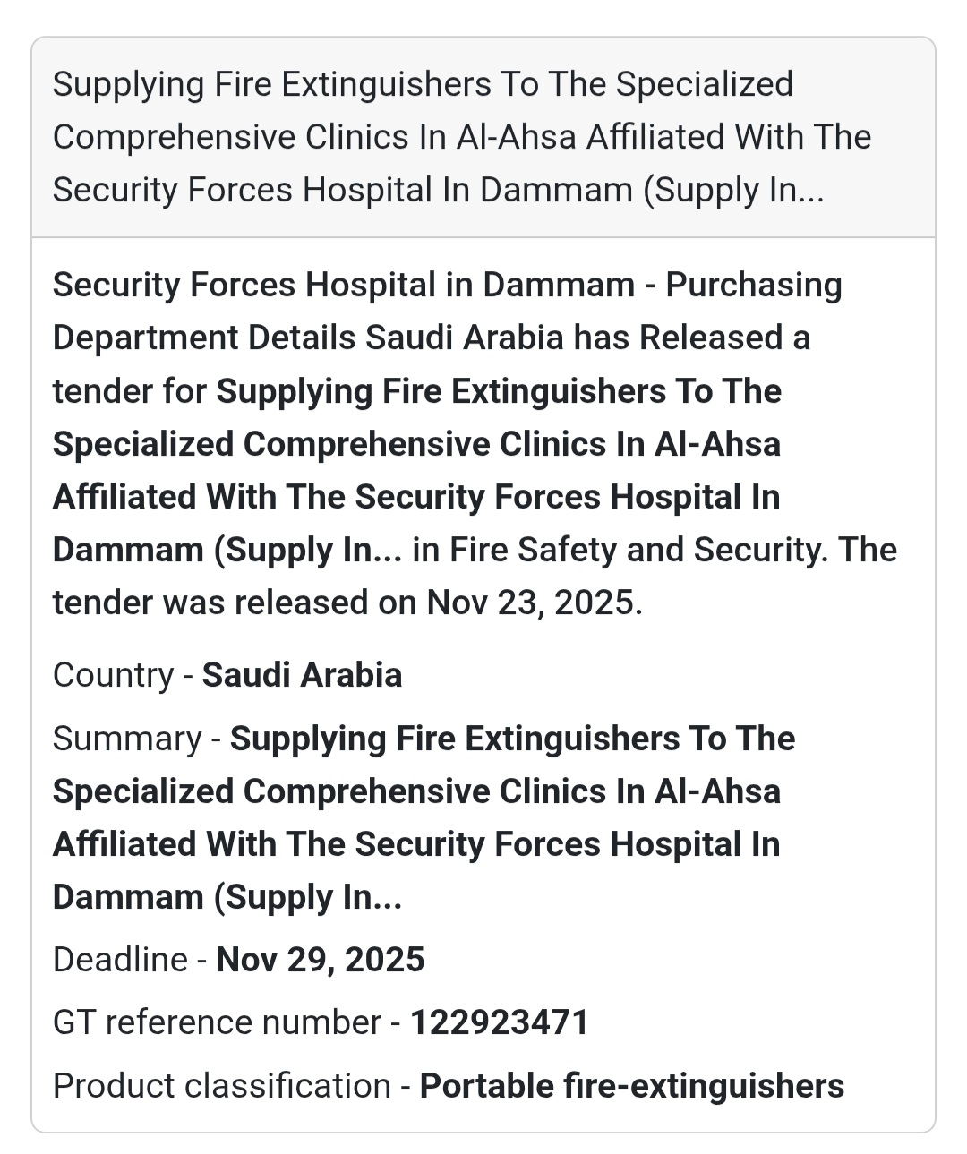 🔥 New Fire Safety Tender – Saudi Arabia 🇸🇦