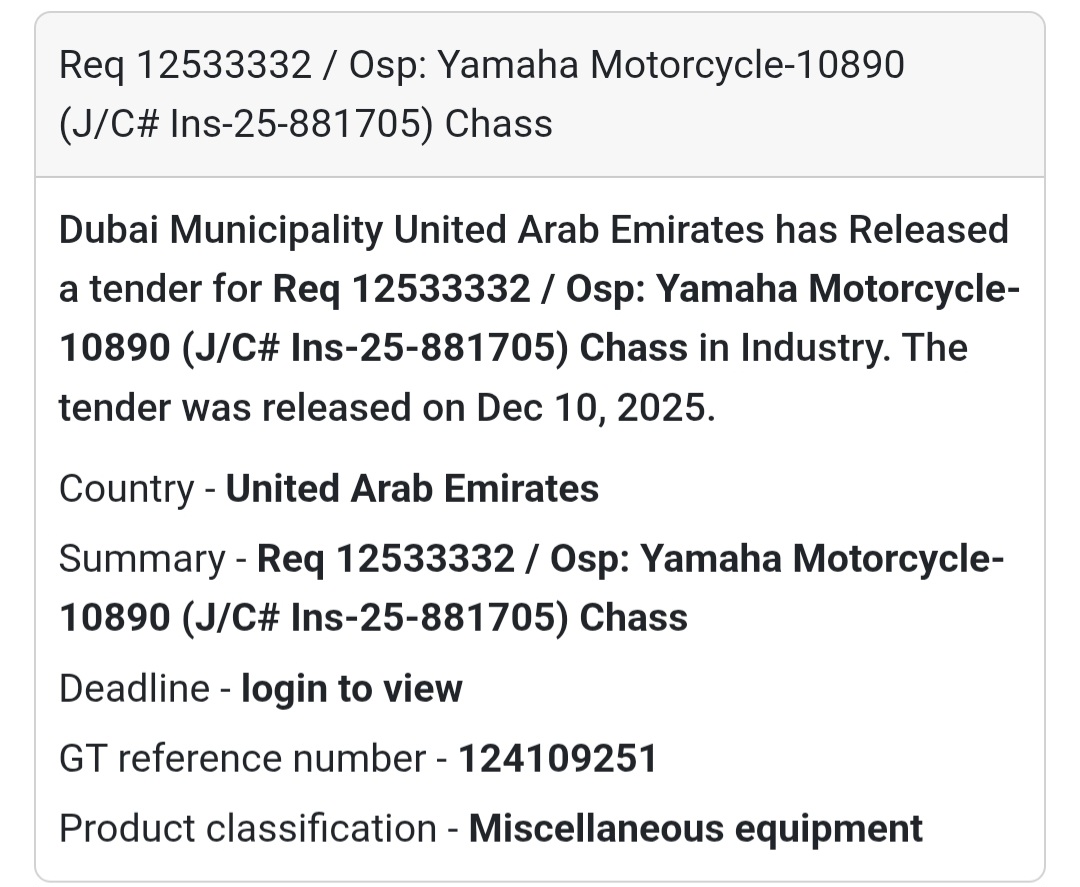 📢 New government Tender Alert – UAE 🇦🇪