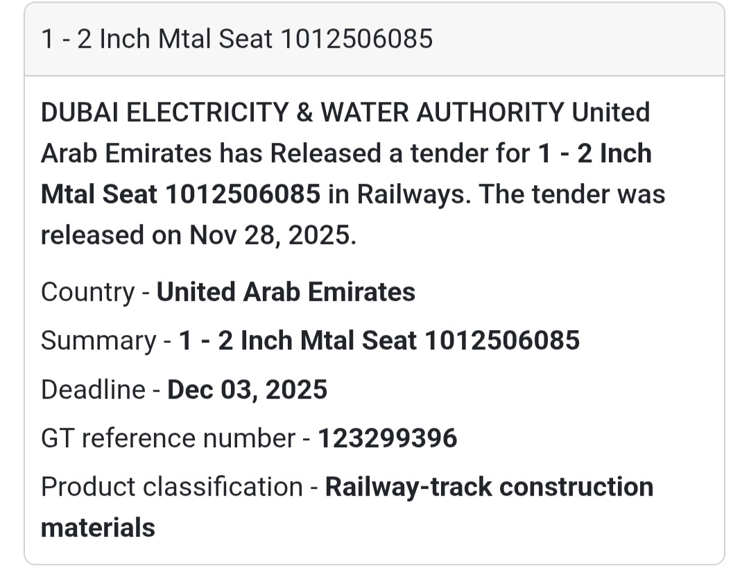 🚨 New Tender Alert – Dubai Municipality (UAE) 🇦🇪