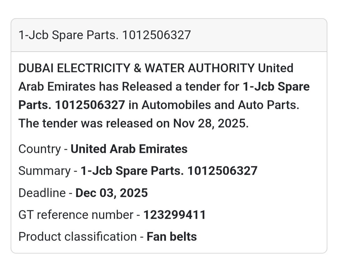 🚨 New Tender Alert – Dubai Municipality (UAE) 🇦🇪