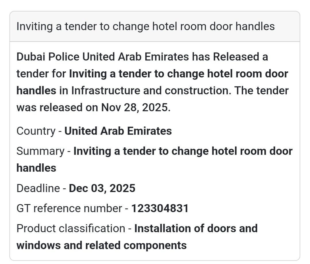 🚨 New Tender Alert – Dubai Municipality (UAE) 🇦🇪