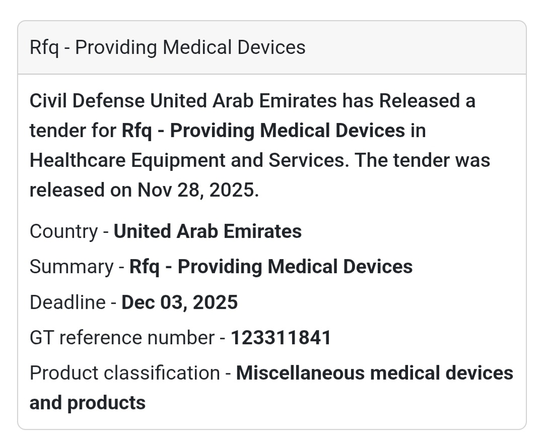 🚨 New Tender Alert – Dubai Municipality (UAE) 🇦🇪