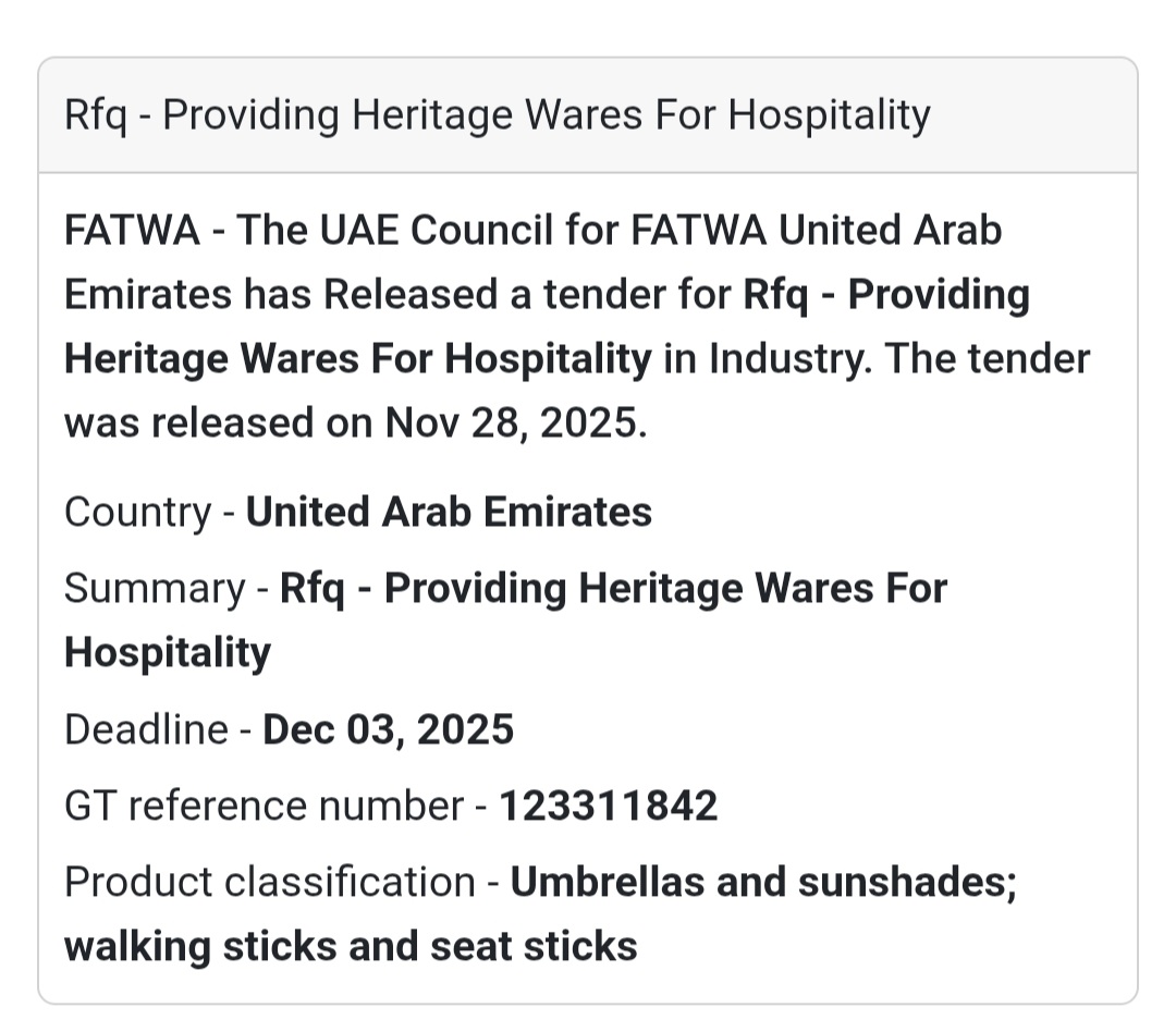 🚨 New Tender Alert – Dubai Municipality (UAE) 🇦🇪