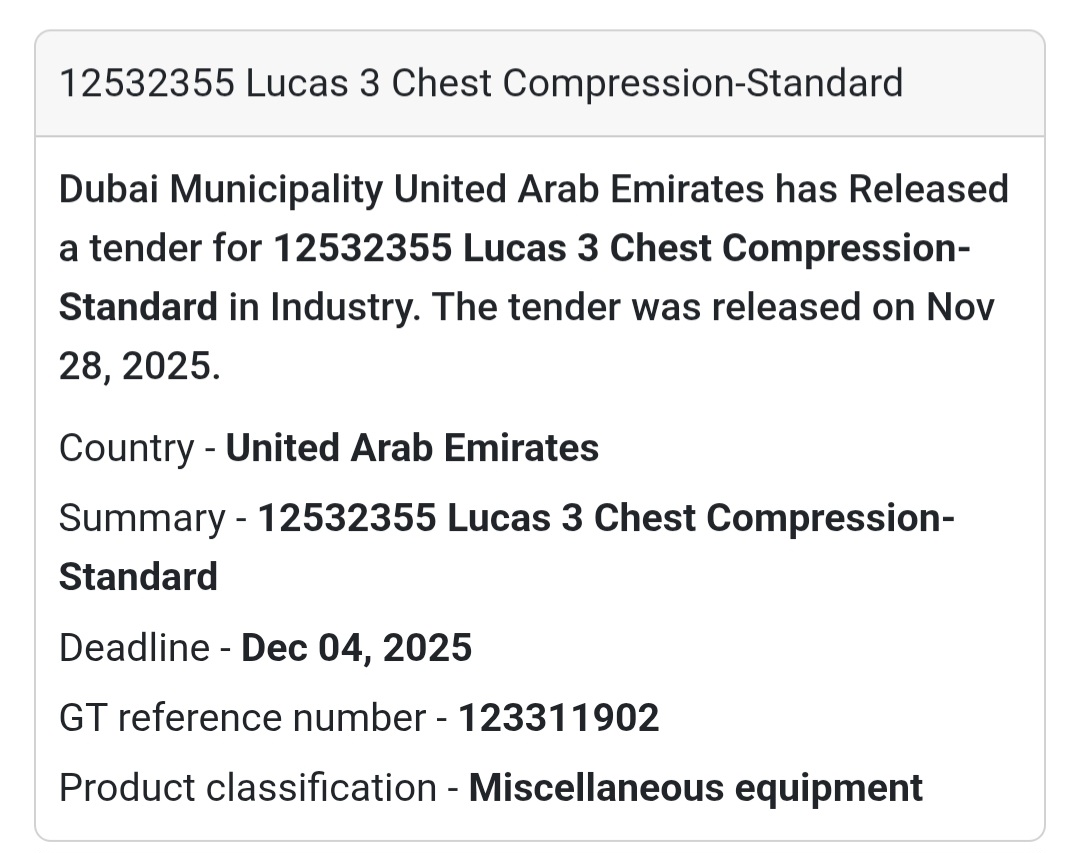 🚨 New Tender Alert – Dubai Municipality (UAE) 🇦🇪