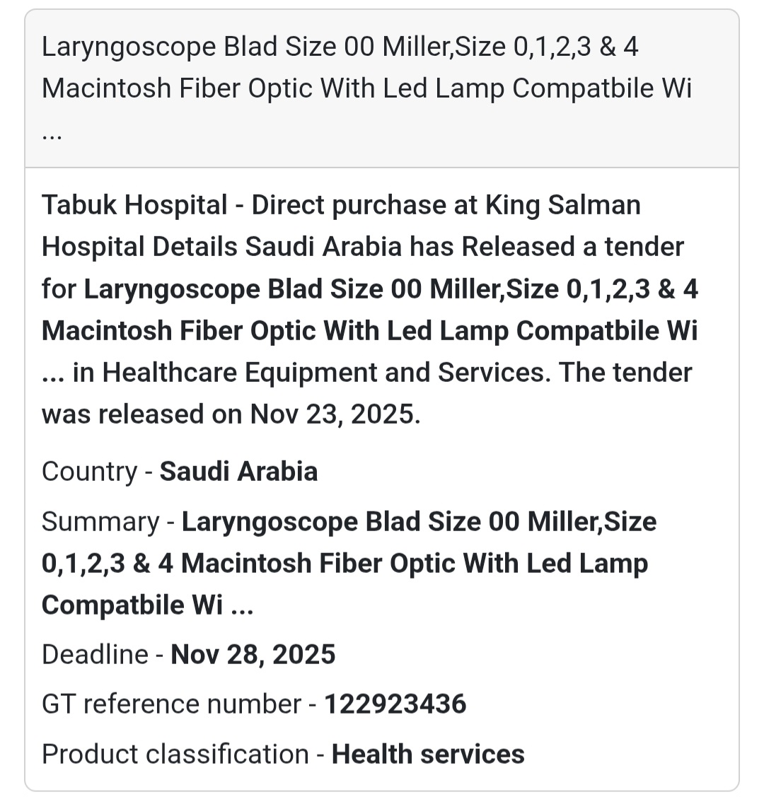 🚨 New Tender Alert – Saudi Arabia 🇸🇦