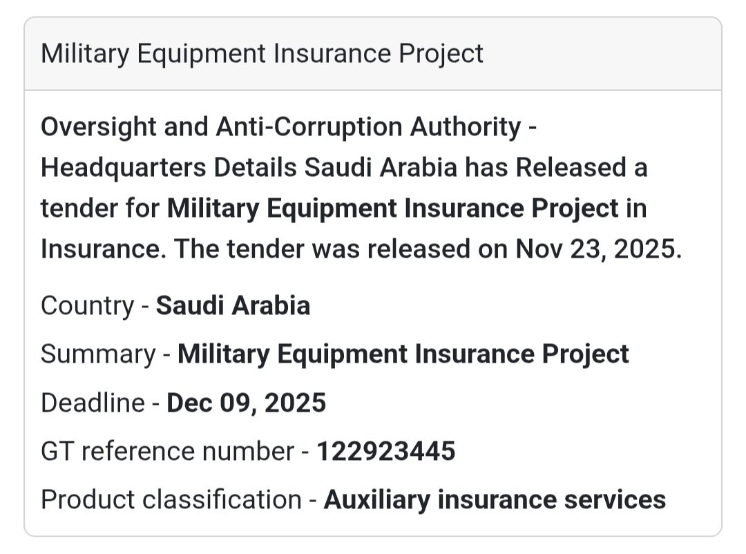 🚨 New Tender Alert – Saudi Arabia 🇸🇦