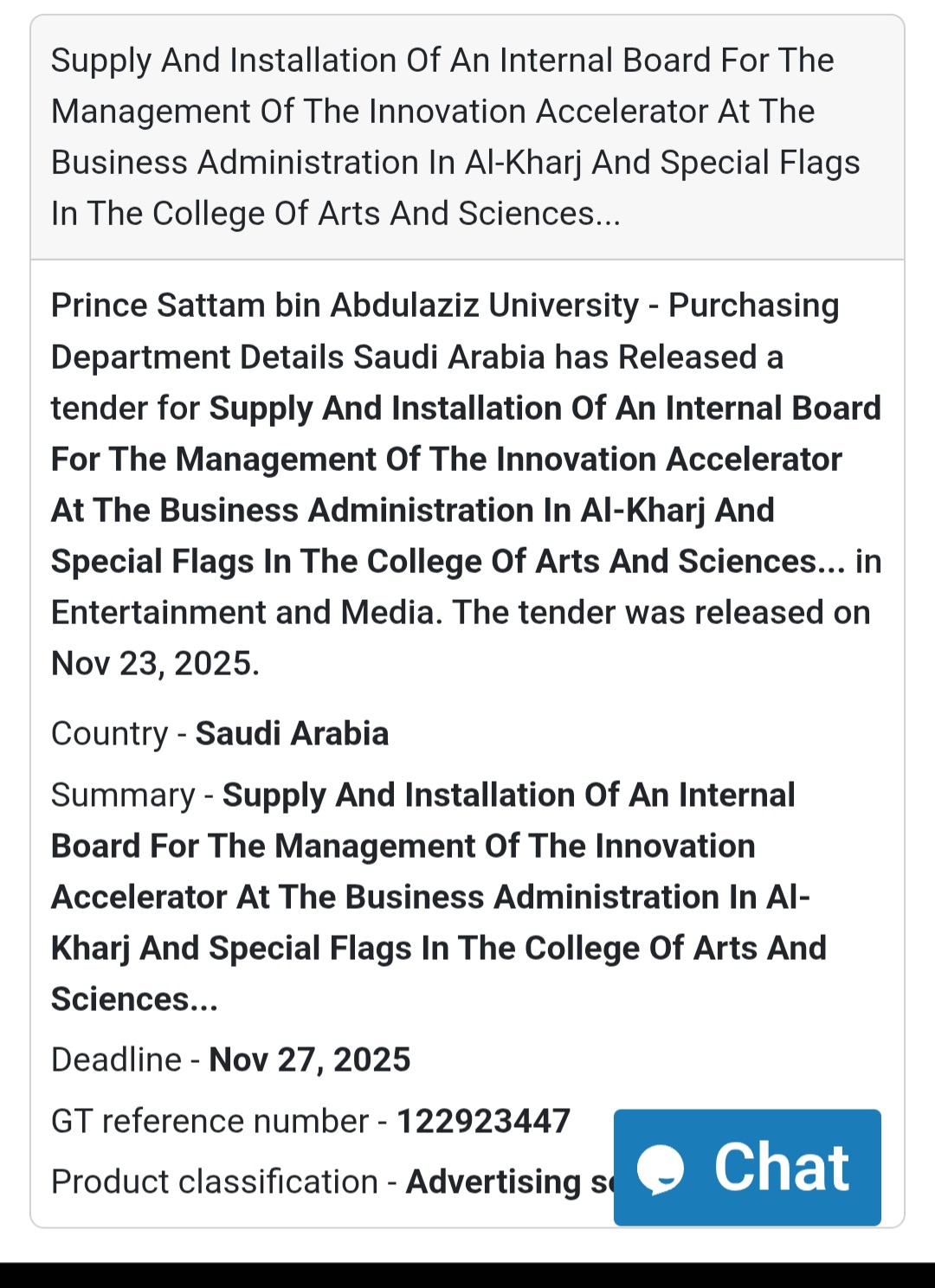 🚨 New Tender Alert – Saudi Arabia 🇸🇦