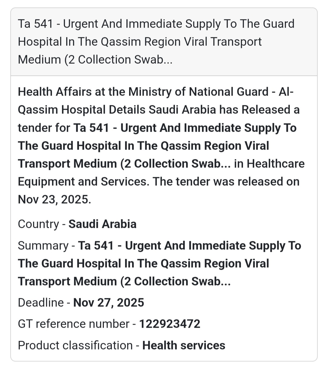 🚨 New Tender Alert – Saudi Arabia 🇸🇦
