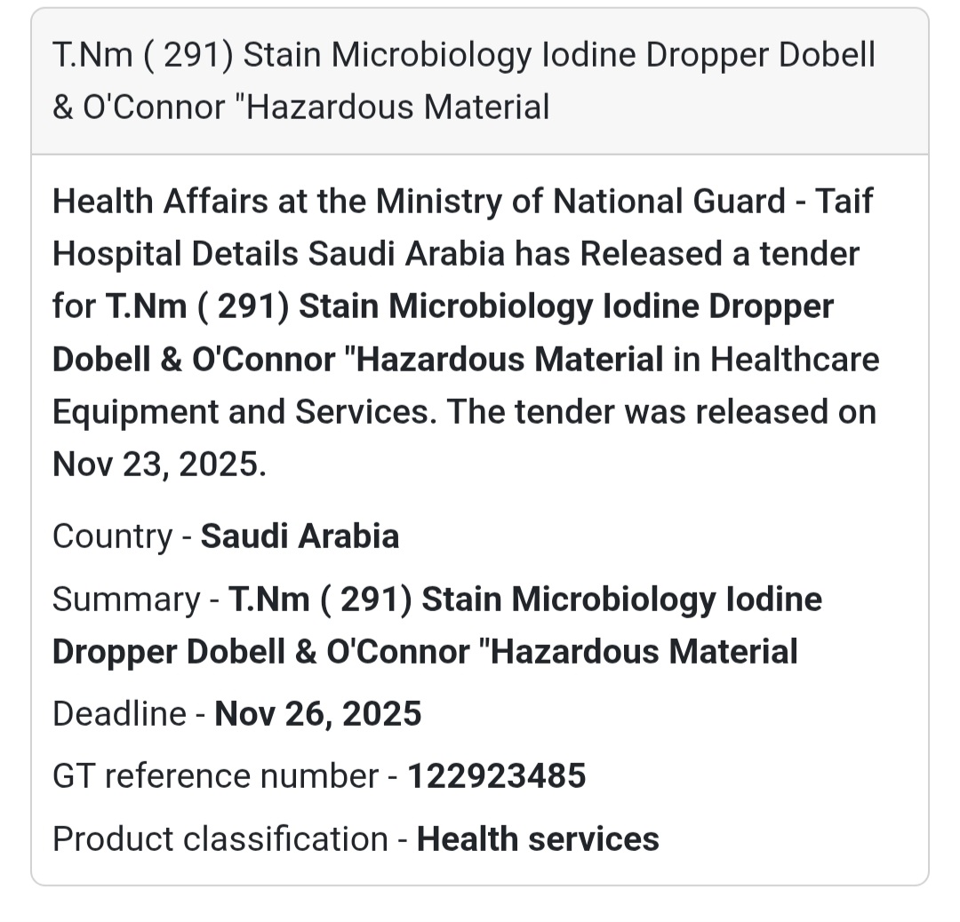 🚨 New Tender Alert – Saudi Arabia 🇸🇦