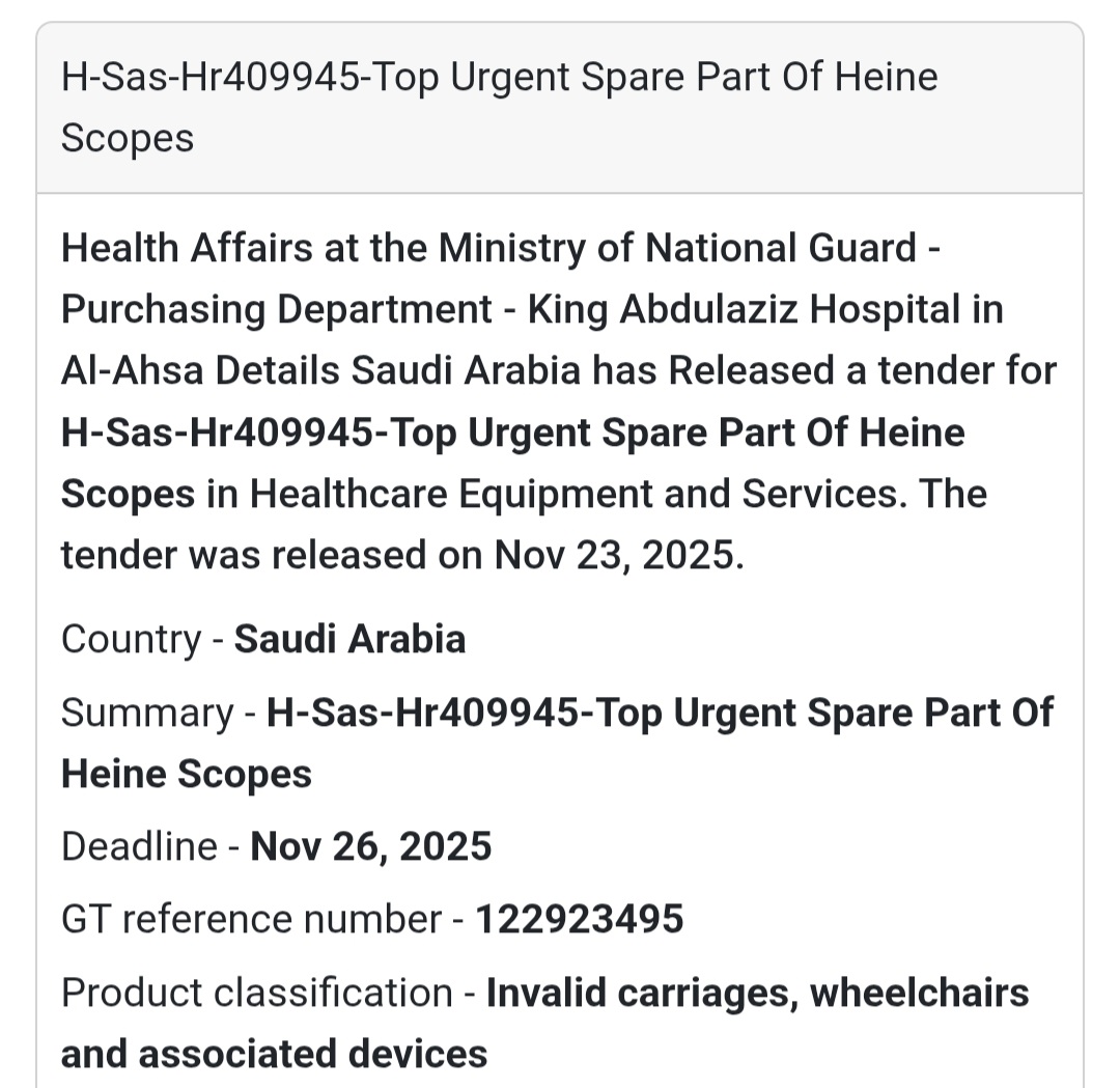 🚨 New Tender Alert – Saudi Arabia 🇸🇦