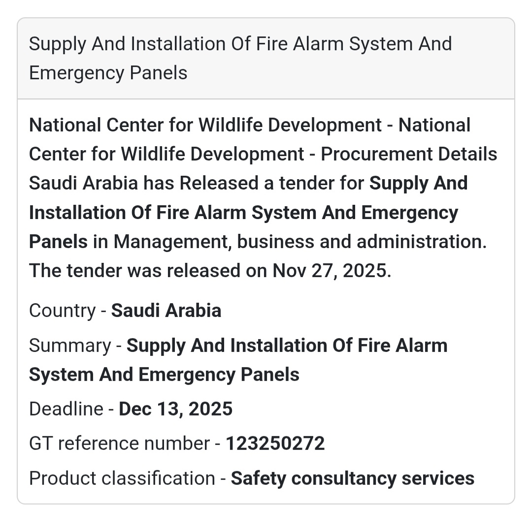 🔥 New Tender Alert – Saudi Arabia 🇸🇦