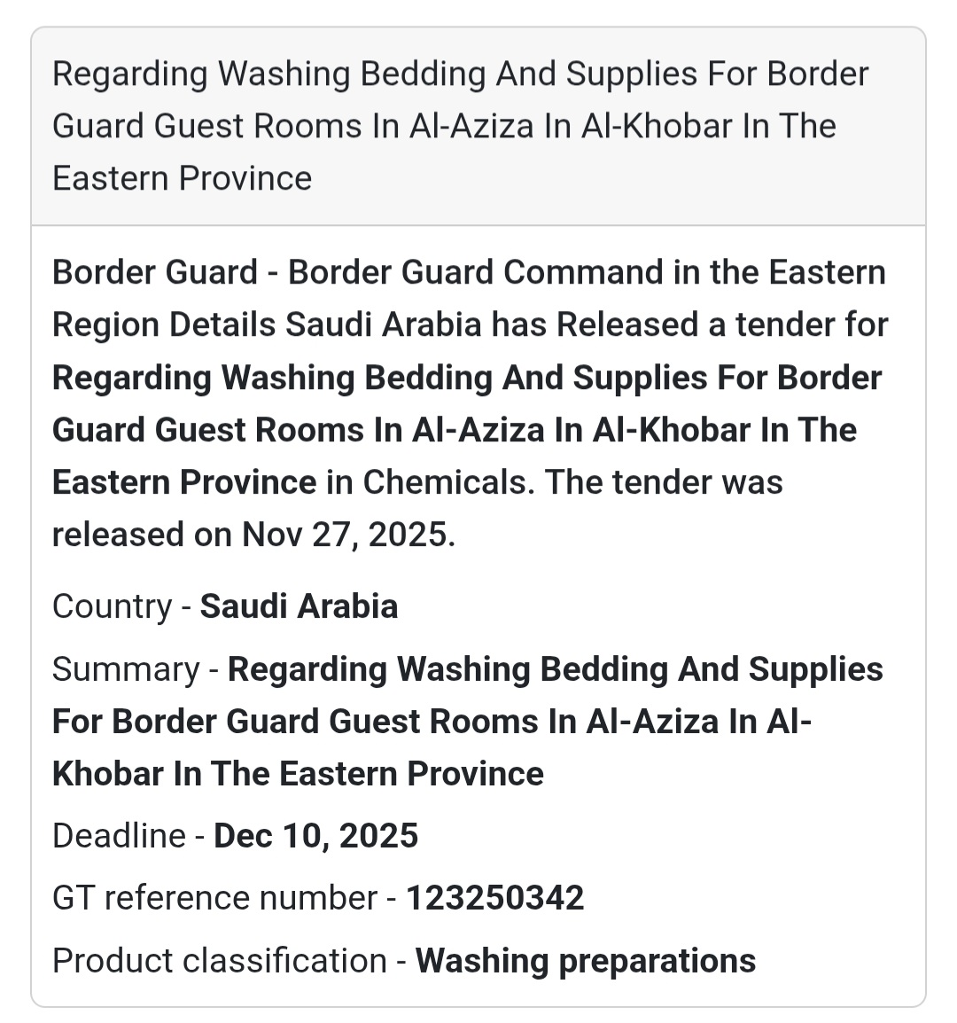 📢 New Tender Alert – Saudi Arabia 🇸🇦