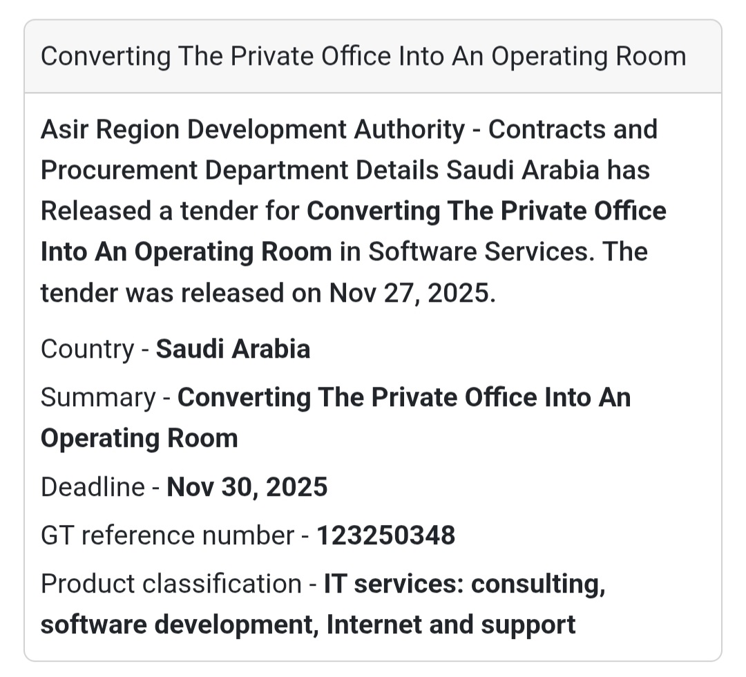 📢 New Tender Alert – Saudi Arabia 🇸🇦