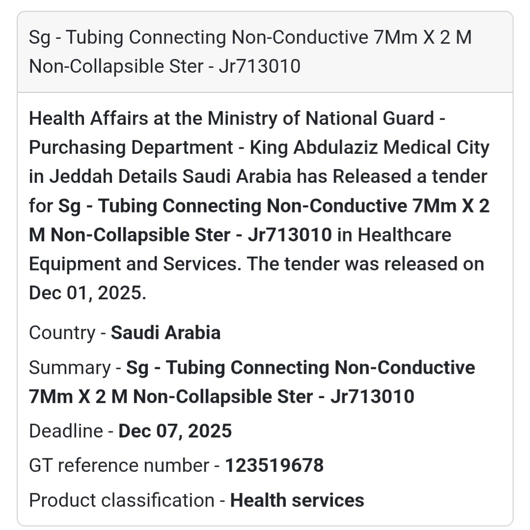🚨 New Tender Alert – Saudi Arabia 🇸🇦